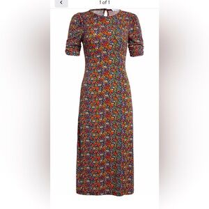 All in Favor Ditsy Floral Print Midi Dress